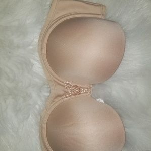VANITY FAIR strapless beige bra!!